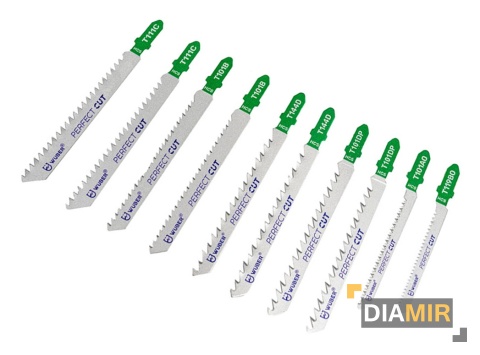 ZESTAW 10 NOŻYKÓW BRZESZCZOTY NOŻYKI DO WYRZYNARKI DO DREWNA SKLEJKI WUBER