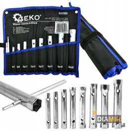 KLUCZE RUROWE DWUSTRONNE 8szt. 6-22mm RURKOWE PRZELOTOWE DO NAKRĘTEK ŚRUB