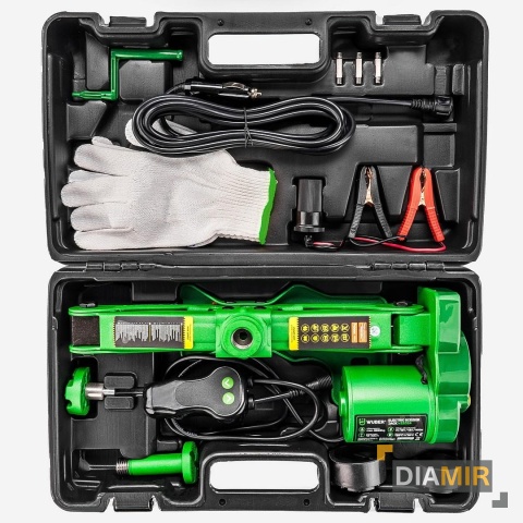 ZESTAW LEWAREK PODNOŚNIK SAMOCHODOWY TRAPEZOWY ELEKTRYCZNY 3T 12V 120-420mm