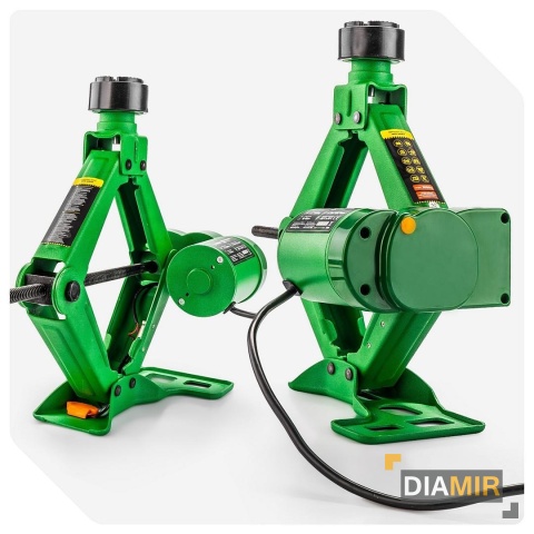 ZESTAW LEWAREK PODNOŚNIK SAMOCHODOWY TRAPEZOWY ELEKTRYCZNY 3T 12V 120-420mm