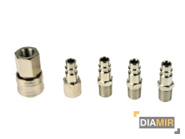 ZESTAW SZYBKOZŁĄCZEK ZŁĄCZEK WTYKÓW PNEUMATYCZNYCH 5 ELEMENTÓW GEKO