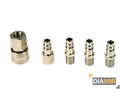 ZESTAW SZYBKOZŁĄCZEK ZŁĄCZEK WTYKÓW PNEUMATYCZNYCH 5 ELEMENTÓW GEKO