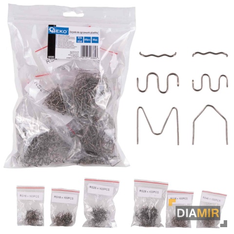 ZSZYWKI DO ZGRZEWARKI ZSZYWARKI PLASTIKU RS16 RS46 600SZT NAPRAWA ZDERZAKÓW