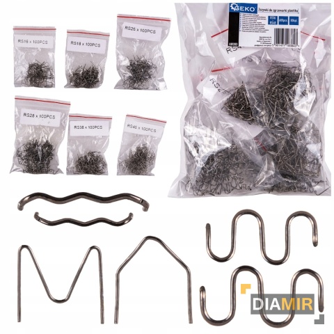 ZSZYWKI DO ZGRZEWARKI ZSZYWARKI PLASTIKU RS16 RS46 600SZT NAPRAWA ZDERZAKÓW