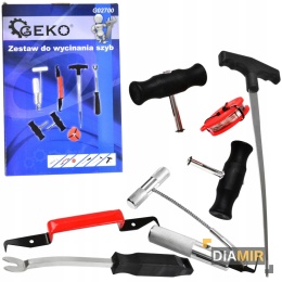 ZESTAW DO WYCINANIA SZYB SAMOCHODOWYCH NÓŻ WYCINAK 7 EL. GEKO