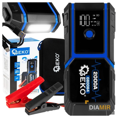 JUMP STARTER URZĄDZENIE ROZRUCHOWE 20000mAh 1000A LATARKA QC3.0 LED 12V