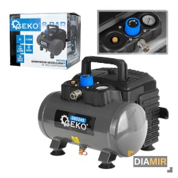 KOMPRESOR BEZOLEJOWY SPRĘŻARKA POWIETRZA 6L 8BAR 1200W WARSZTATOWY MANOMETR