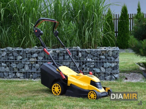 KOSIARKA ELEKTRYCZNA DO TRAWY 2800W NÓŻ 38CM LEKKA MOCNA KOSZ 40L REGULACJA