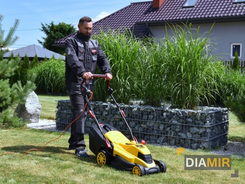 KOSIARKA ELEKTRYCZNA DO TRAWY 2800W NÓŻ 38CM LEKKA MOCNA KOSZ 40L REGULACJA