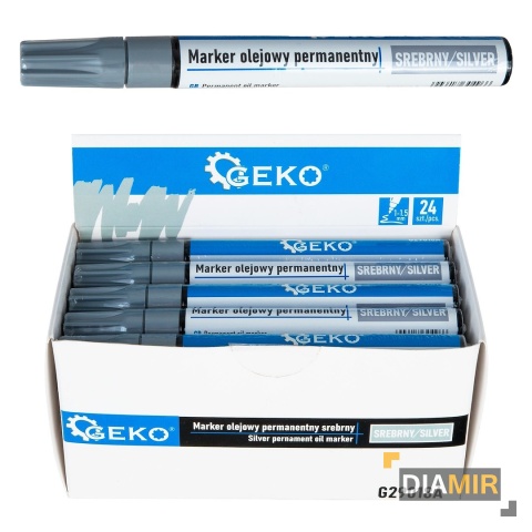 MARKER PISAK OLEJOWY PERMANENTNY OKRĄGŁY WODOODPORNY SREBRNY