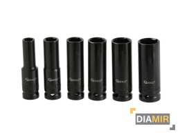 NASADKI UDAROWE DŁUGIE KLUCZE NASADOWE 1/2 10-21MM KOMPLET 6 SZTUK CR-V