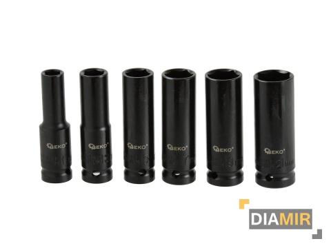 NASADKI UDAROWE DŁUGIE KLUCZE NASADOWE 1/2 10-21MM KOMPLET 6 SZTUK CR-V