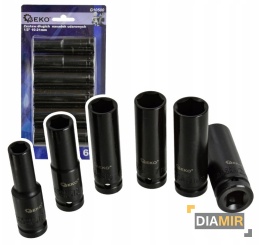 NASADKI UDAROWE DŁUGIE KLUCZE NASADOWE 1/2 10-21MM KOMPLET 6 SZTUK CR-V