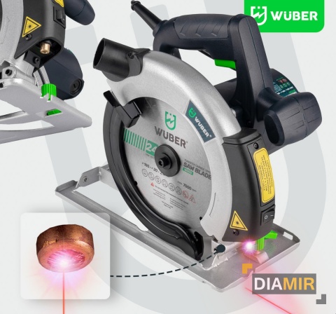 PILARKA TARCZOWA RĘCZNA NAJAZDOWA 2400W 185 mm LASER REGULACJA KĄTA