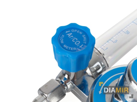 REDUKTOR CO2/ARGON Z ROTAMETREM GEKO 25m3/h 200bar 6mm