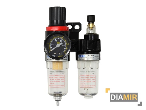 REDUKTOR POWIETRZA 1/4 Z FILTREM I NAOLEJACZEM DO URZĄDZEŃ PNEUMATYCZNYCH