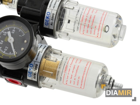 REDUKTOR POWIETRZA 1/4 Z FILTREM I NAOLEJACZEM DO URZĄDZEŃ PNEUMATYCZNYCH