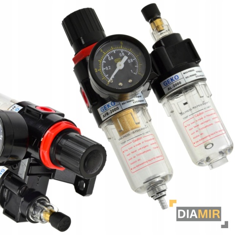 REDUKTOR POWIETRZA 1/4 Z FILTREM I NAOLEJACZEM DO URZĄDZEŃ PNEUMATYCZNYCH