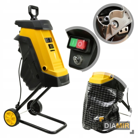 ROZDRABNIACZ RĘBAK DO GAŁĘZI 2000 W 39 MM OGRODOWY ELEKTRYCZNY