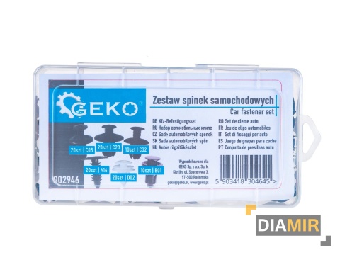 SPINKI KOŁKI KLIPSY SAMOCHODOWE DO SAMOCHODU ZESTAW 100 SZT. MIX RODZAJÓW