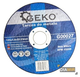 TARCZA CIĘCIA METALU STALI PROFILI RUR 125x1,0x22 UNIWERSALNA 80m/s