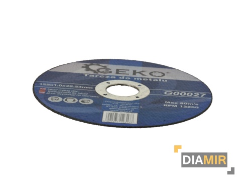 TARCZA CIĘCIA METALU STALI PROFILI RUR 125x1,0x22 UNIWERSALNA 80m/s