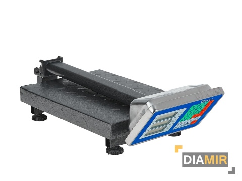 WAGA MAGAZYNOWA SKLEPOWA 30x40cm PLATFORMOWA ELEKTRONICZNA LCD 150kg OPARCIE