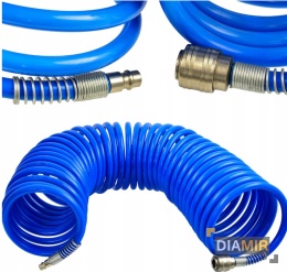 WĄŻ SPIRALNY PNEUMATYCZNY DO KOMPRESORA 10m 8 x 12mm PE SPIRALA