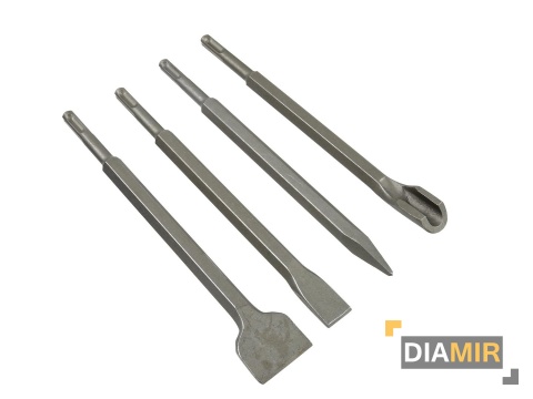 ZESTAW DŁUT SDS+ 5 SZTUK PŁASKIE DO BRUZDOWANIA DŁUTA DŁUTO DO BETONU PLUS