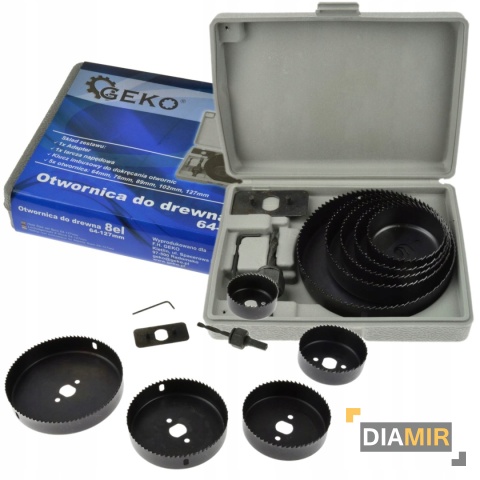 ZESTAW OTWORNIC OTWORNICE DO DREWNA 8 EL 64-127mm WALIZKA