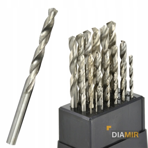 ZESTAW WIERTEŁ HSS WIERTŁA DO METALU 19 EL 1-10 MM STAL CYLINDRYCZNE 135