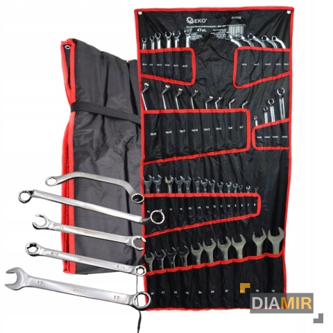 KLUCZE PŁASKO OCZKOWE POLEROWANE 6-32 TORX TYP C ZESTAW KLUCZY 47el CRV