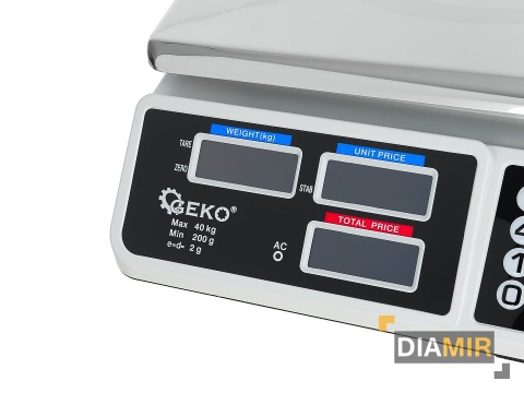 ELEKTRONICZNA BEZPRZEWODOWA WAGA SKLEPOWA LCD 40KG AKUMULATOROWA 2g