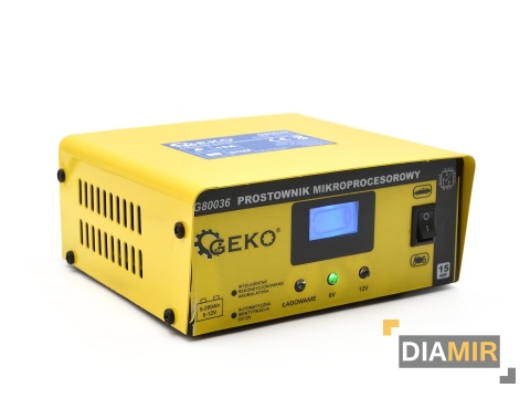 ŁADOWARKA PROSTOWNIK MIKROPROCESOROWY DO AKUMULATORA LCD 6V 12V 15A