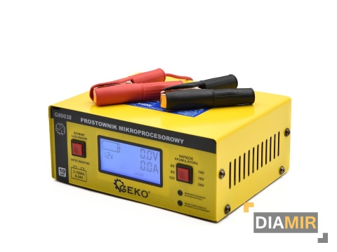 ŁADOWARKA PROSTOWNIK MIKROPROCESOROWY DO AKUMULATORA LCD 15A 6V 12V 24V 3-150Ah