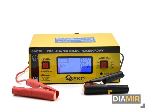 ŁADOWARKA PROSTOWNIK MIKROPROCESOROWY LCD 15A 6V 12V 24V 3-150Ah