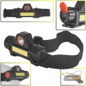 LATARKA CZOŁOWA LED COB XPE AKUMULATOROWA 200 LM USB 2 TRYBY ŚWIECENIA