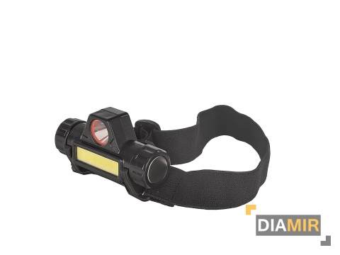 LATARKA CZOŁOWA LED COB XPE AKUMULATOROWA 200 LM USB 2 TRYBY ŚWIECENIA