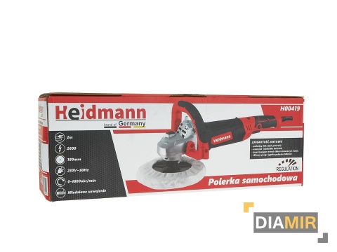 POLERKA SZLIFIERKA DO POLEROWANIA SAMOCHODOWA 180mm 2600W z REGULACJĄ GĄBKA