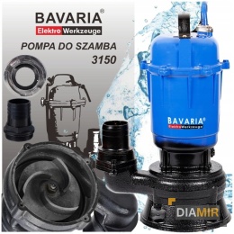 POMPA DO WODY SZAMBA CZYSTEJ BRUDNEJ ROZDRABNIACZ ZATAPIALNA 3150 W MOCNA