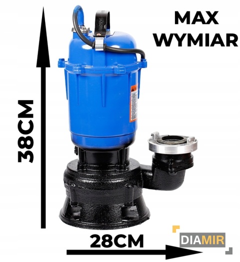 POMPA DO WODY SZAMBA CZYSTEJ BRUDNEJ ROZDRABNIACZ ZATAPIALNA 3150 W MOCNA