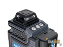 POZIOMICA LASEROWA 4D 16 LINII STATYW WALIZKA 360° 2xAKU 3Ah LASER KRZYŻOWY