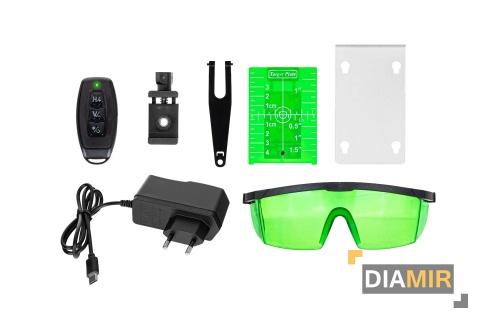 POZIOMICA LASEROWA 4D 16 LINII STATYW WALIZKA 360° 2xAKU 3Ah LASER KRZYŻOWY