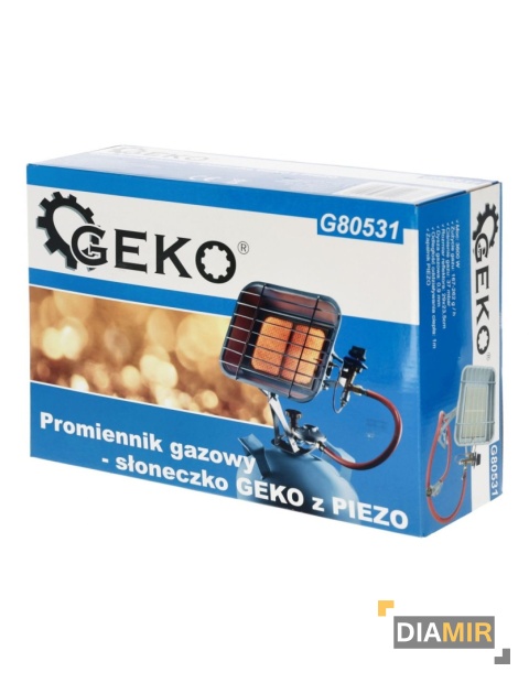 PIECYK NA GAZ PROMIENNIK GAZOWY SŁONECZKO PIEZO UCHWYT NA BUTLĘ REDUKTOR