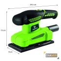 SZLIFIERKA CZYSZCZARKA OSCYLACYJNA VERTO 150W STOPA 90x187 mm DREWNO METAL