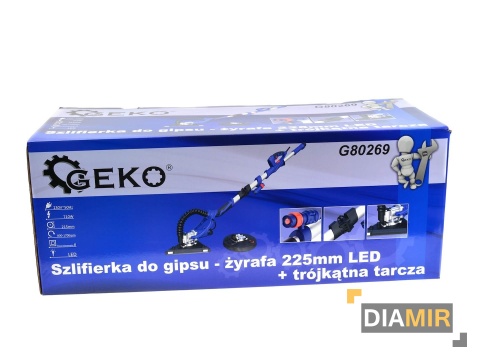 SZLIFIERKA DO GIPSU ŻYRAFA 710W LED TELESKOPOWA 215MM 2X RUCHOMA GŁOWICA