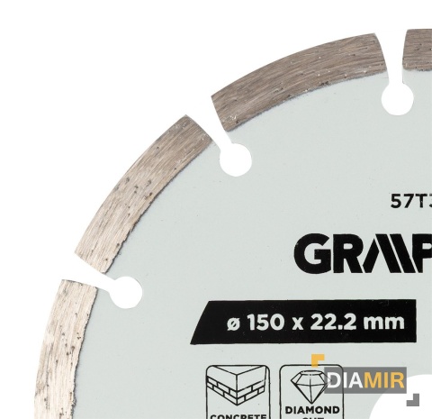 TARCZA TNĄCA DO BRUZDOWNICY DIAMENTOWA BETON CEGŁA SEGMENTOWA 150mm