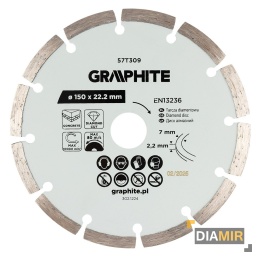TARCZA TNĄCA DO BRUZDOWNICY DIAMENTOWA BETON CEGŁA SEGMENTOWA 150mm