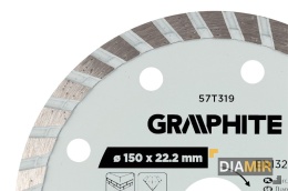TARCZA TNĄCA DO BRUZDOWNICY DIAMENTOWA BETON CEGŁA SEGMENTOWA 150mm TURBO