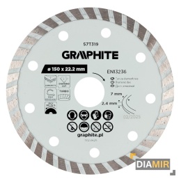 TARCZA TNĄCA DO BRUZDOWNICY DIAMENTOWA BETON CEGŁA SEGMENTOWA 150mm TURBO